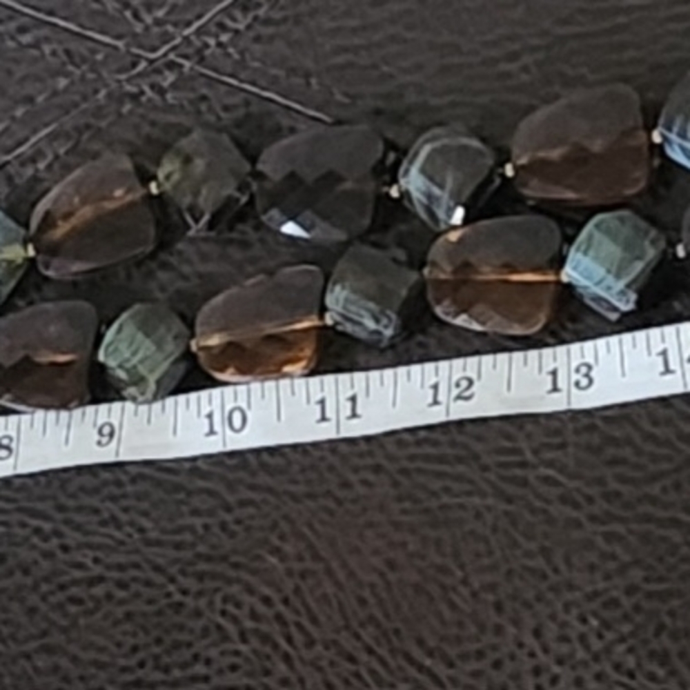 & Other Stories Brown and Black Geometric Necklace - Picture 2 of 3